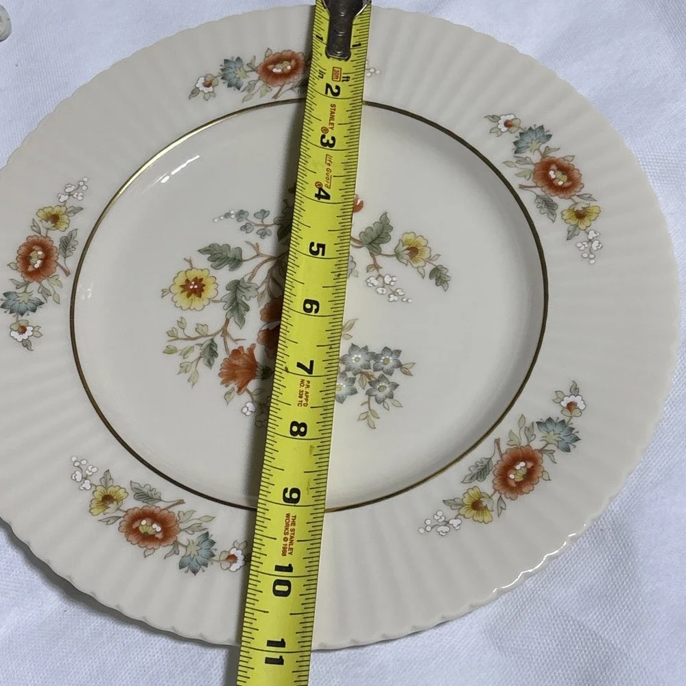 Lenox Temple Blossom Dinner Plate USA Made Fine China Floral 10.5